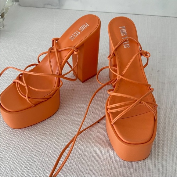 Paris Texas Platform Tie Sandal - Picture 4 of 10